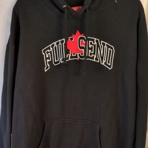 Full Send Black Hoodie with Red Accent